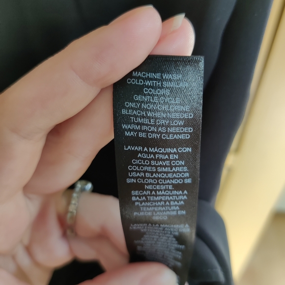 --**$$3/12$$**-- Asymmetrical Hem Black Tank Blouse - Picture 5 of 5